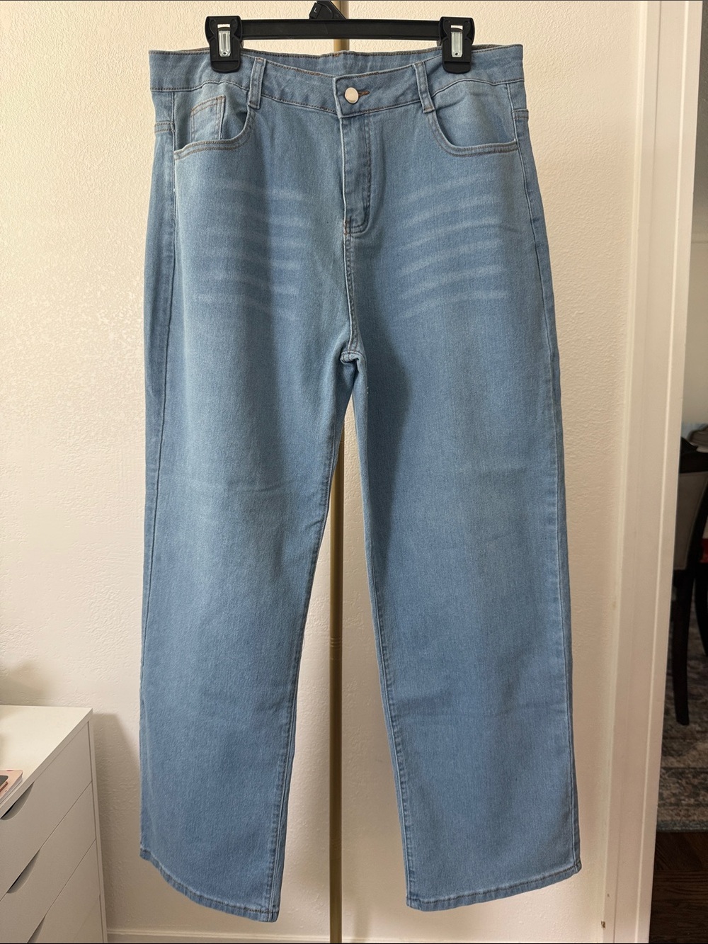 Soft Stretch High Rise Straight Leg Jeans XL